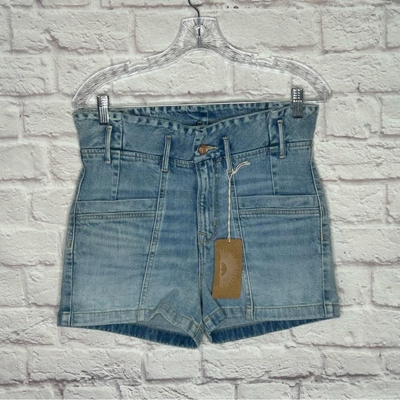 Porter Blue Penny Paperbag Denim Shorts - Picture 4 of 15